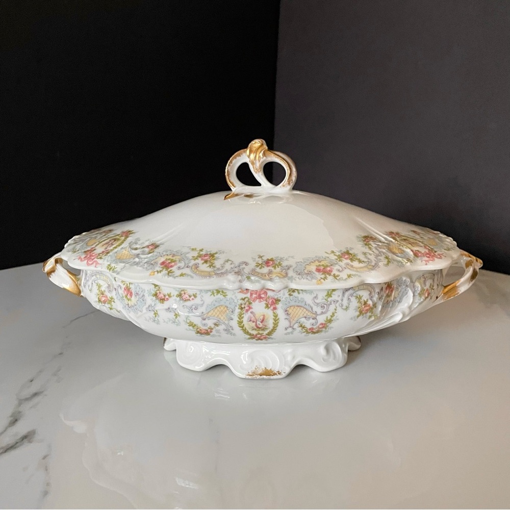 Covered Vegetable Dish - J. Pouyat Limoges